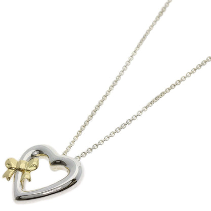 Tiffany & Co. Heart Ribbon Necklace 18K Yellow Gold