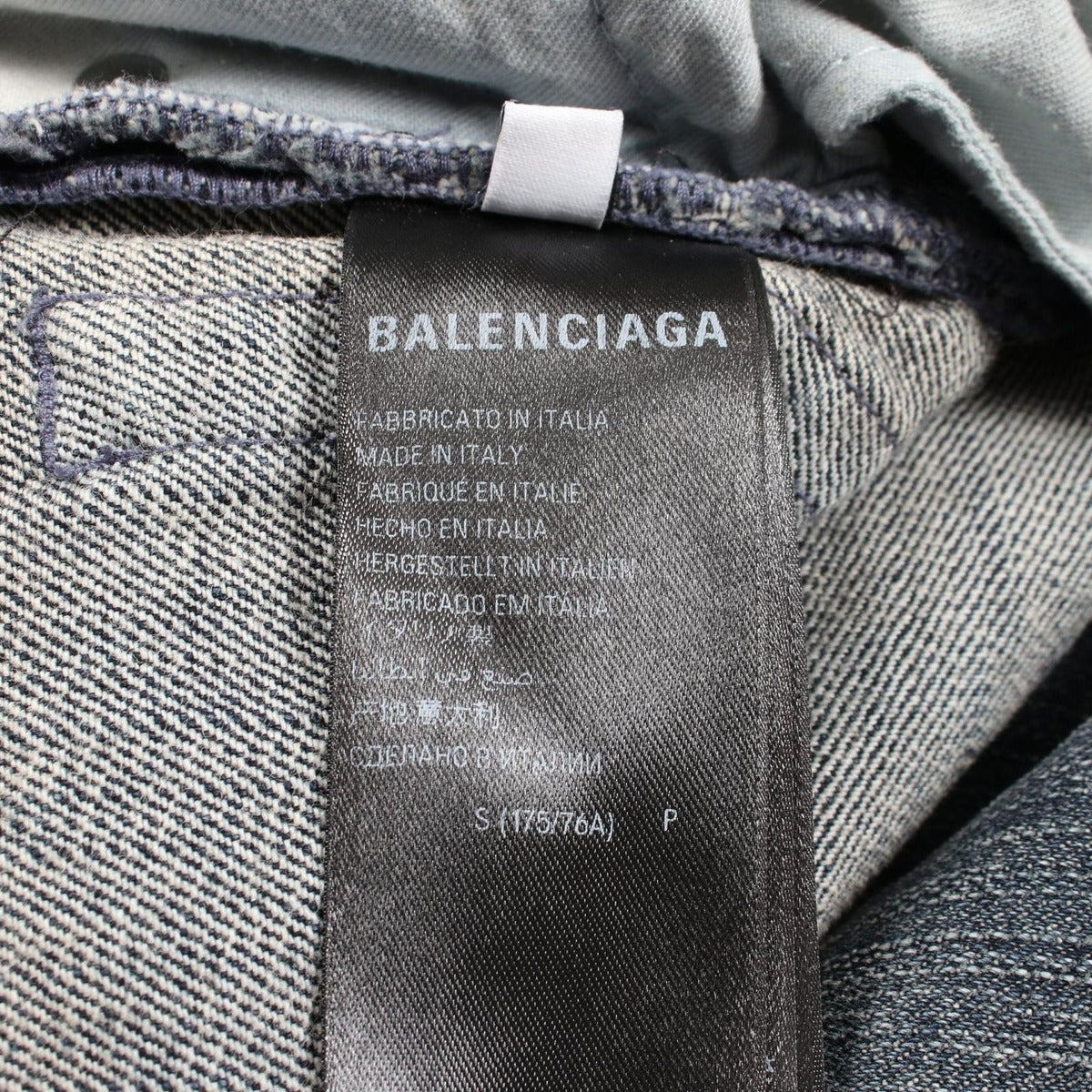 Balenciaga Denim Pants Double Side Blue Cotton — view 5