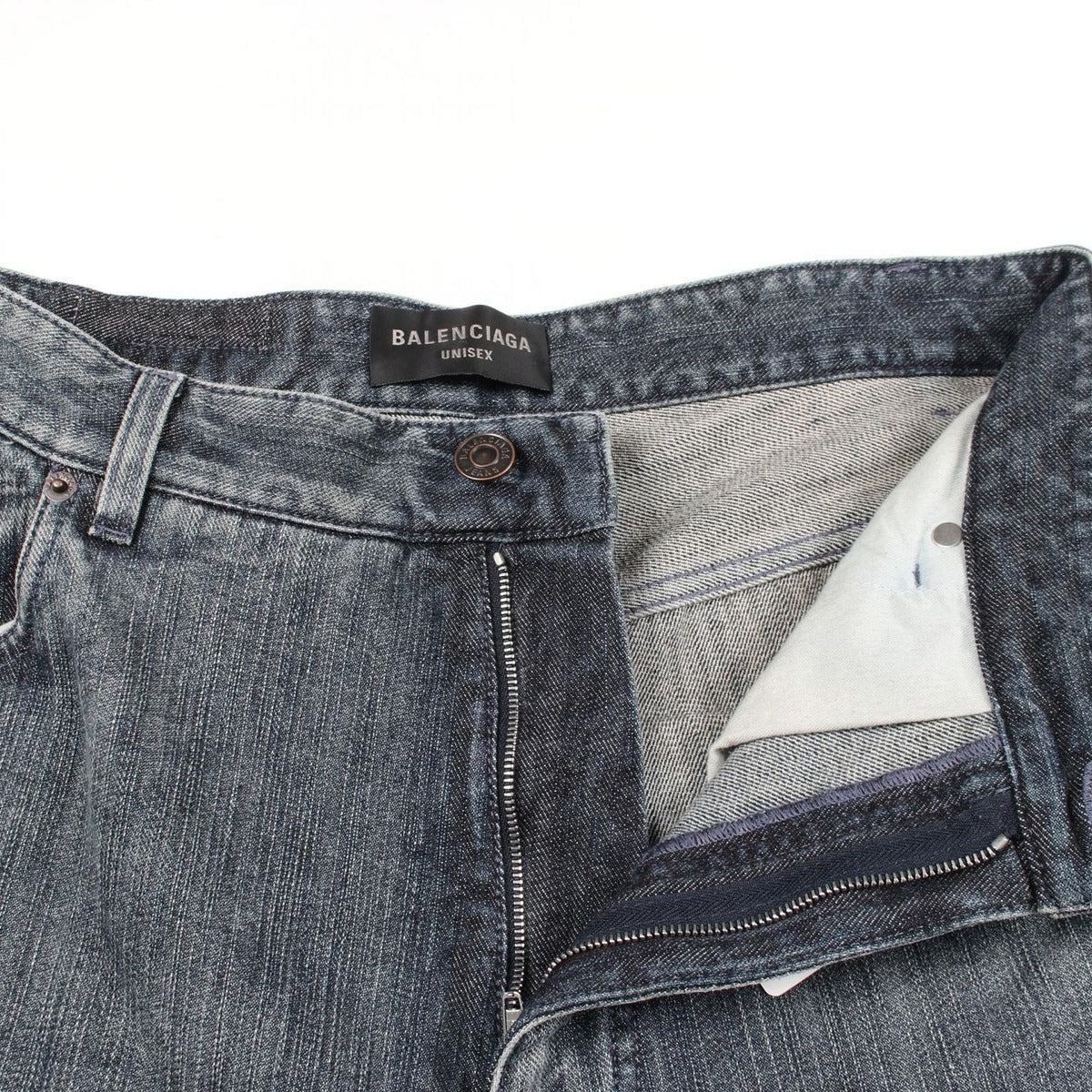 Balenciaga Denim Pants Double Side Blue Cotton — view 6