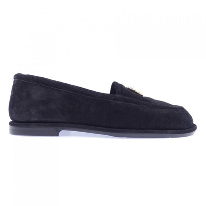 Chanel Moccasins Shoes Suede Black