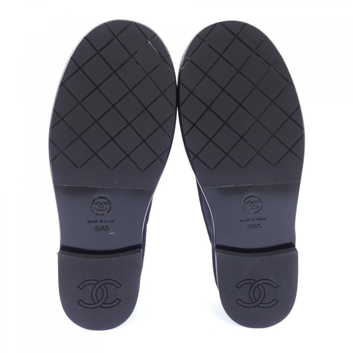 Chanel Moccasins Shoes Suede Black — view 4