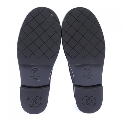 Chanel Moccasins Shoes Suede Black — view 4