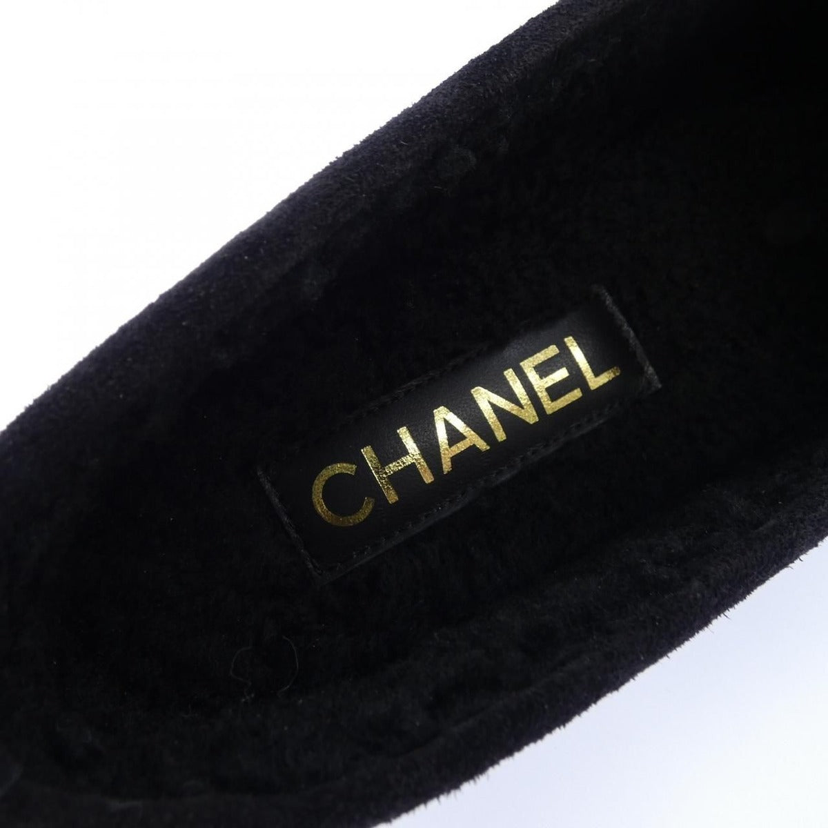 Chanel Moccasins Shoes Suede Black — view 6