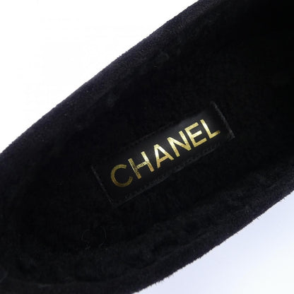 Chanel Moccasins Shoes Suede Black — view 6