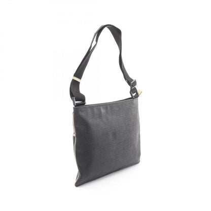 Gucci Shoulder Bag Black Beige Canvas Leather Logo — view 2