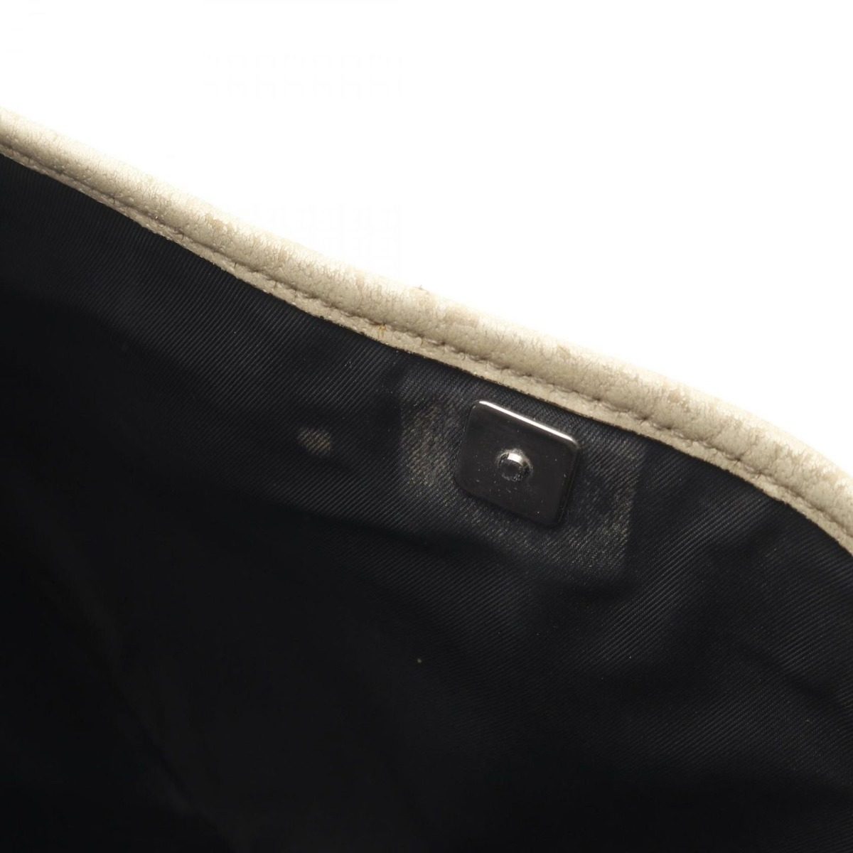 Gucci Shoulder Bag Black Beige Canvas Leather Logo — view 9