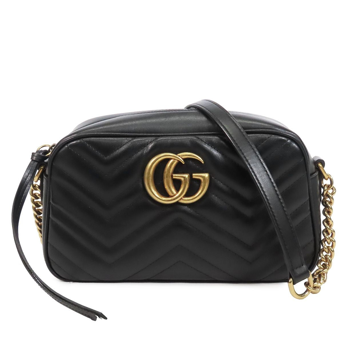 Gucci GG Marmont Black Leather Small Camera Bag