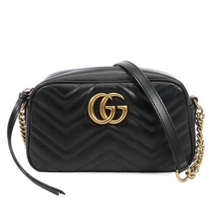 Gucci GG Marmont Black Leather Small Camera Bag