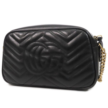 Gucci GG Marmont Black Leather Small Camera Bag — view 2