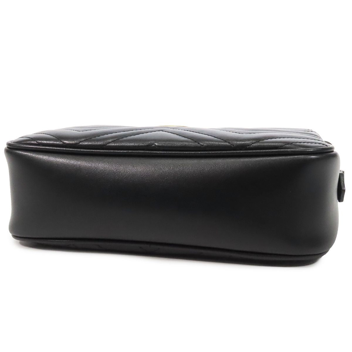Gucci GG Marmont Black Leather Small Camera Bag — view 3