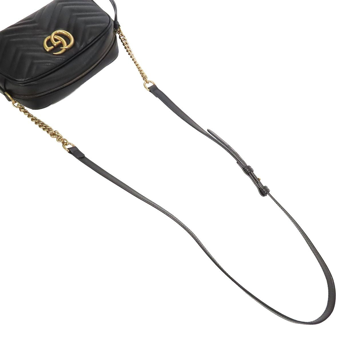 Gucci GG Marmont Black Leather Small Camera Bag — view 4