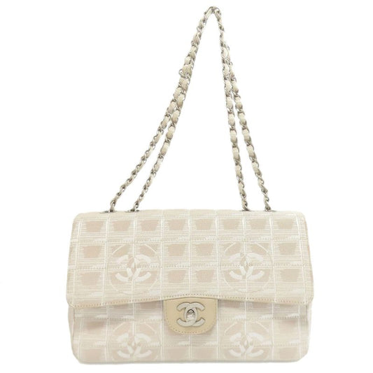 Chanel New Travel Line Shoulder Bag Canvas Women
