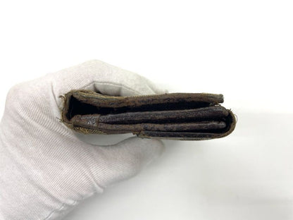 Gucci GG Canvas Leather Compact Wallet Double Fold Wallet Double Hook 112716