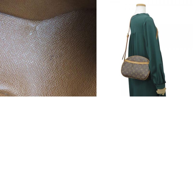 Louis Vuitton Shoulder Bag Blois M51221 Monogram Nubuck Brown Crossbody