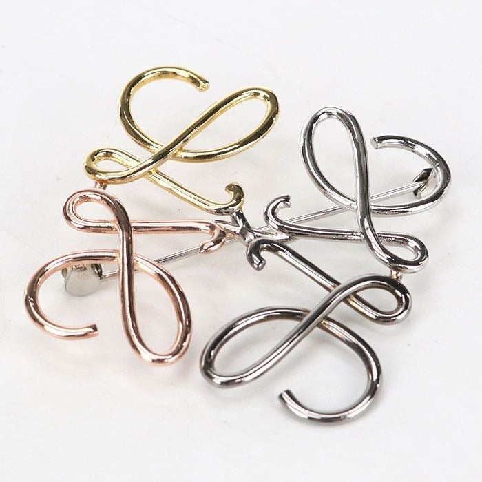 Loewe Anagram Brooch Metal