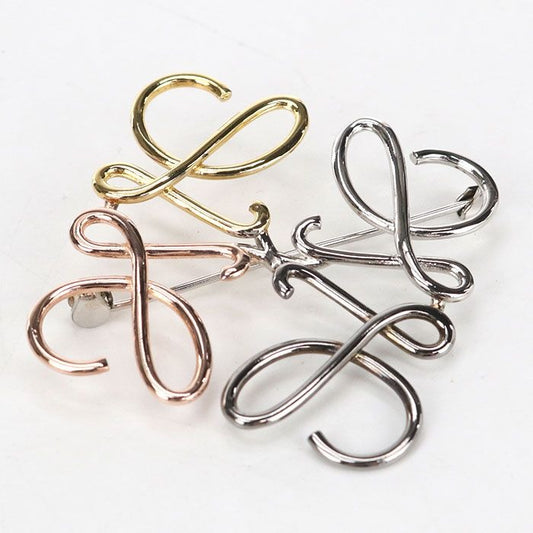 Loewe Anagram Brooch Metal