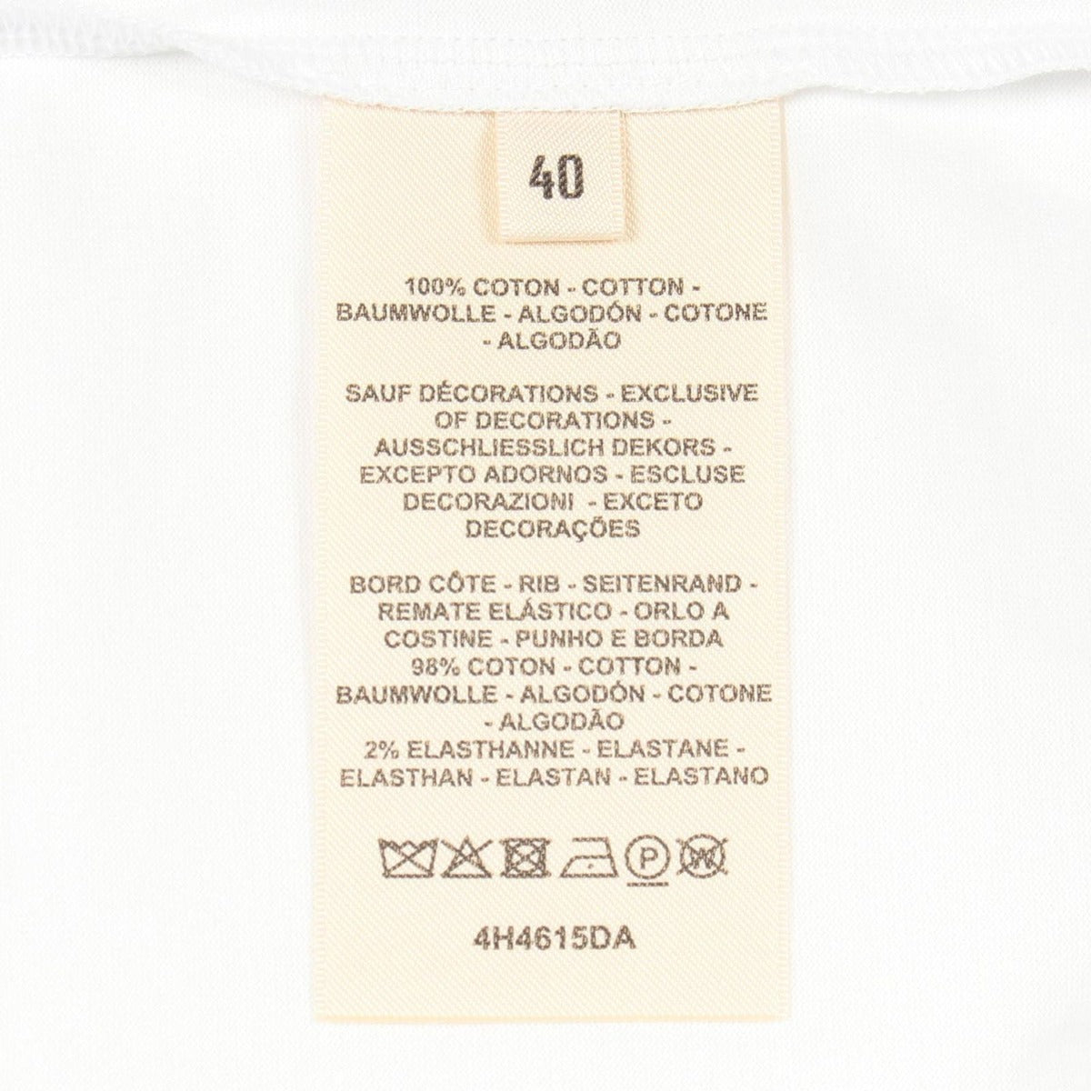 Hermes Short Sleeve T-Shirt Mosaic Embroidery Patch Pocket Cotton — view 4