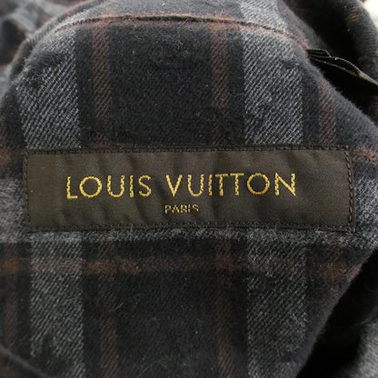 Louis Vuitton Shirt Navy Gray Check — view 4