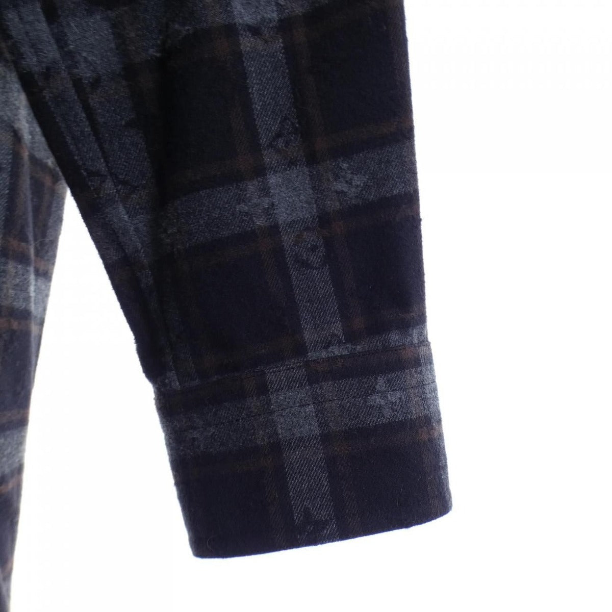 Louis Vuitton Shirt Navy Gray Check — view 6