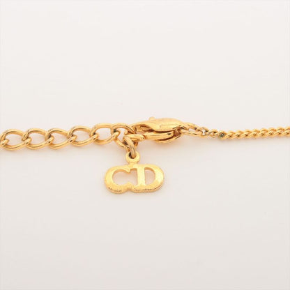 Christian DIOR Necklace GP X Rhinestone X Faux Pearl Gold