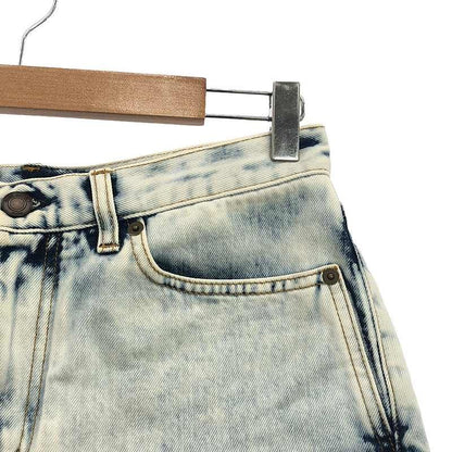 Saint Laurent Paris | 2016 | Bleached Denim Shorts | 26 | Indigo | Women