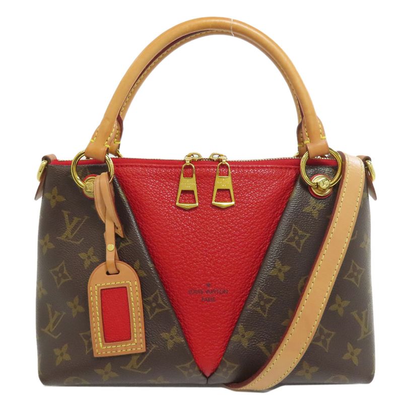 Louis Vuitton M43966 V Tote BB Handbag Monogram Canvas Women