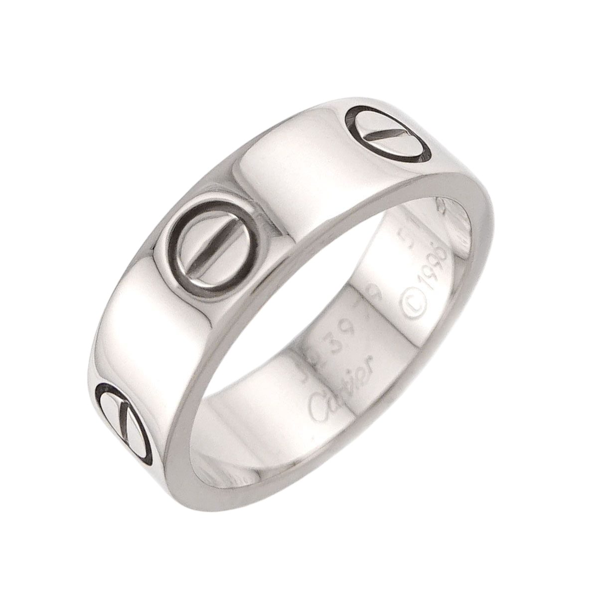 Cartier Love Classic 51 Ring 18k WG White Gold 750 Certificate
