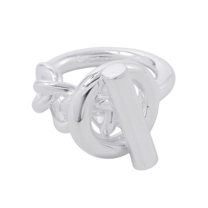 Hermes Ring Croisette GM Silver 55