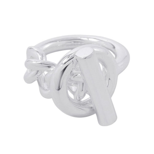 Hermes Ring Croisette GM Silver 55