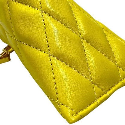 Saint Laurent Berline Coin Case Coin Purse Small Pouch Triangle Quilted Leather