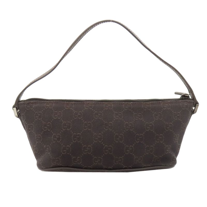 Gucci 07198 GG Pattern Accessory Pouch Handbag Canvas Women