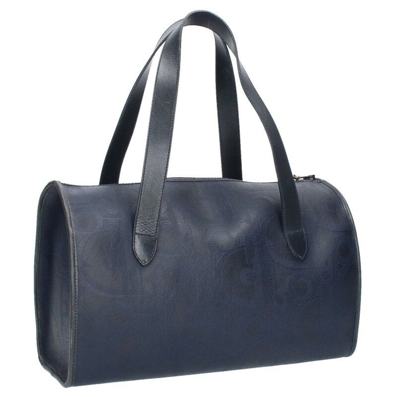 Christian Dior Trotter PVC Leather Vintage Boston Bag Women's