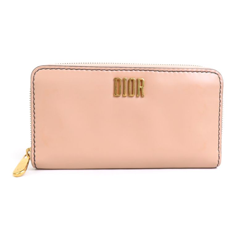 Christian DIOR Round Zipper Long Wallet