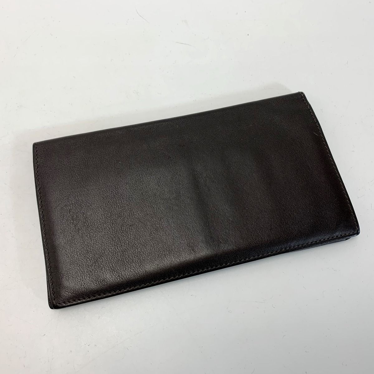 Hermes Citizen Twill Long Silk-in Brown Wallet Billfold Coin Purse None Men's