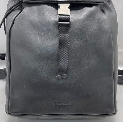 Prada Backpack Black NERO Vitello Morbido