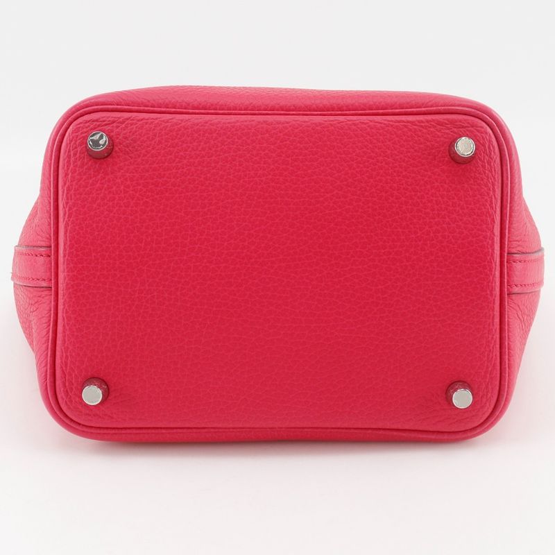 Hermes Picotin Lock 18 PM Taurillon Clemence Rose Extreme Pink C Ladies Handbag