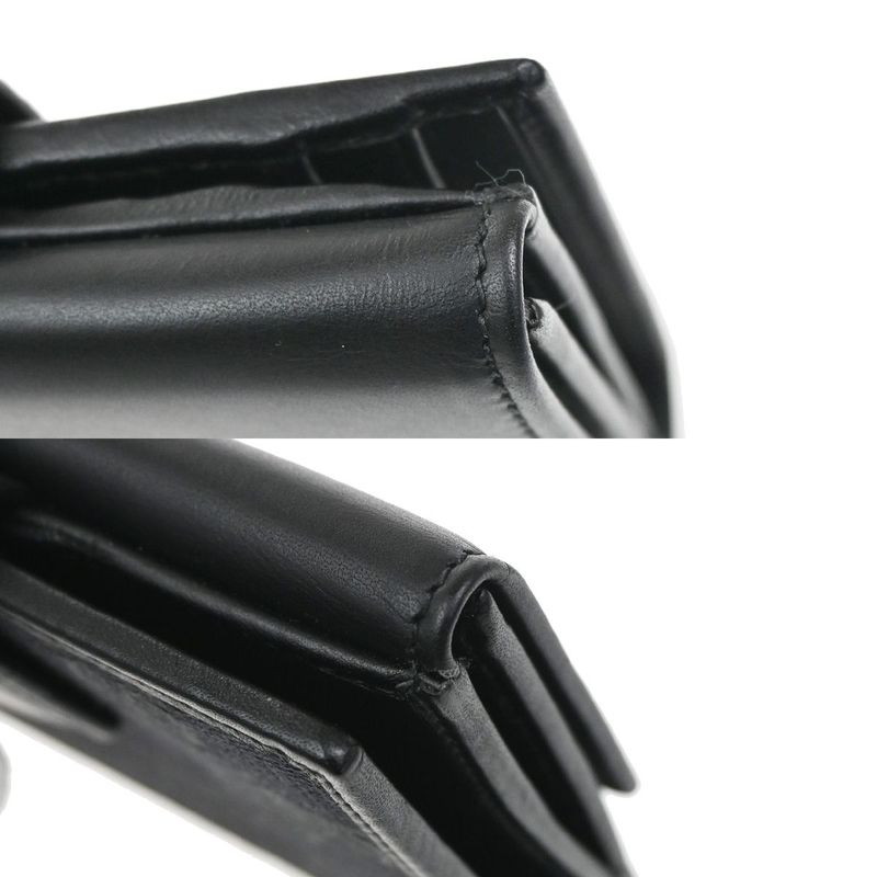 Gucci Wallet GG Bifold Wallet Black Canvas Leather 35ka628