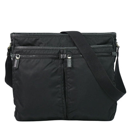 Prada Nylon Shoulder Bag Pochette Black