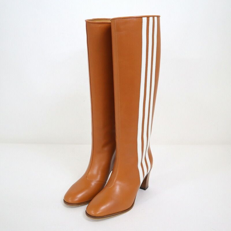 Gucci Adidas Long Boots Knee High 38.5 Brown