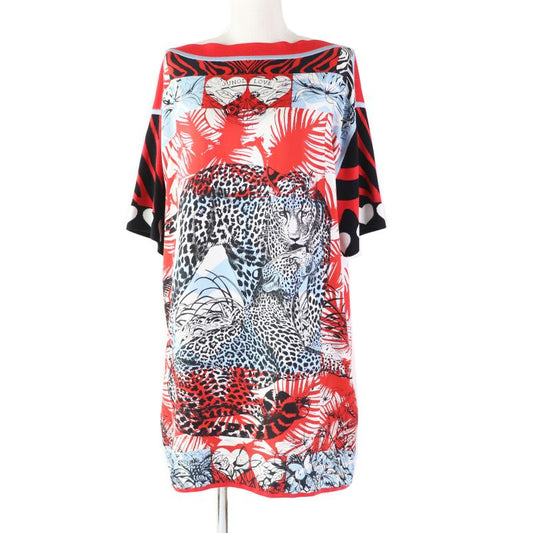 Hermes 3e2827d3 Jungle LOVE Jungle Love Silk Tunic/dress Red 38 Made In Italy