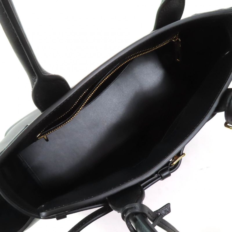 Celine 19987 Conti Bag Grained Calfskin Supple With Logo Padlock With Key Black