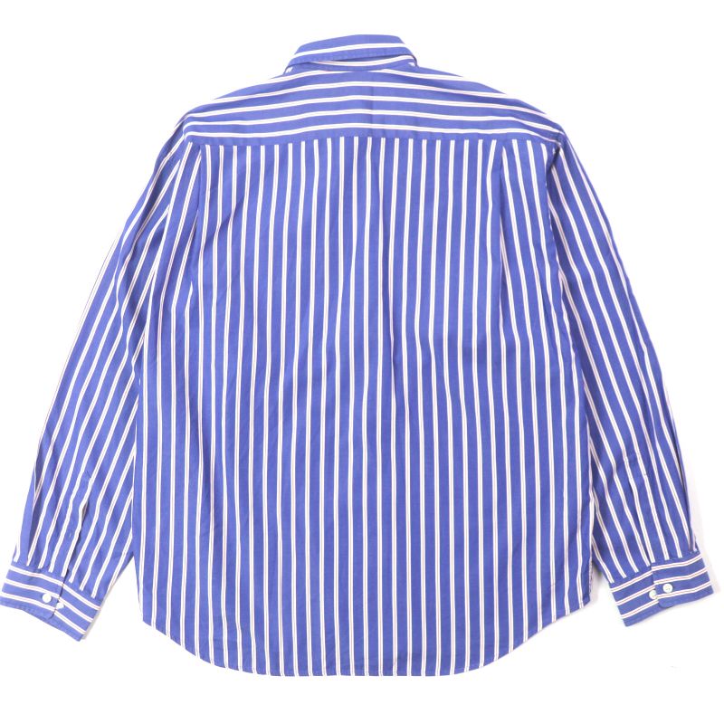 Balenciaga 21SS 642265 100% Cotton Stripe Logo Embroidery Oversized Long