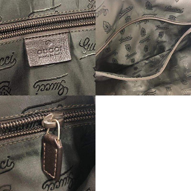 Gucci Tote Bag Guccissima 201482 Leather Brown