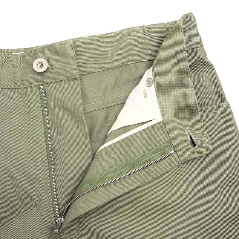 Loewe 24ss Logo Patch High Waist Pants S540y04xhi Olive 38