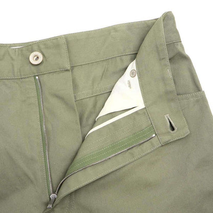Loewe 24ss Logo Patch High Waist Pants S540y04xhi Olive 38