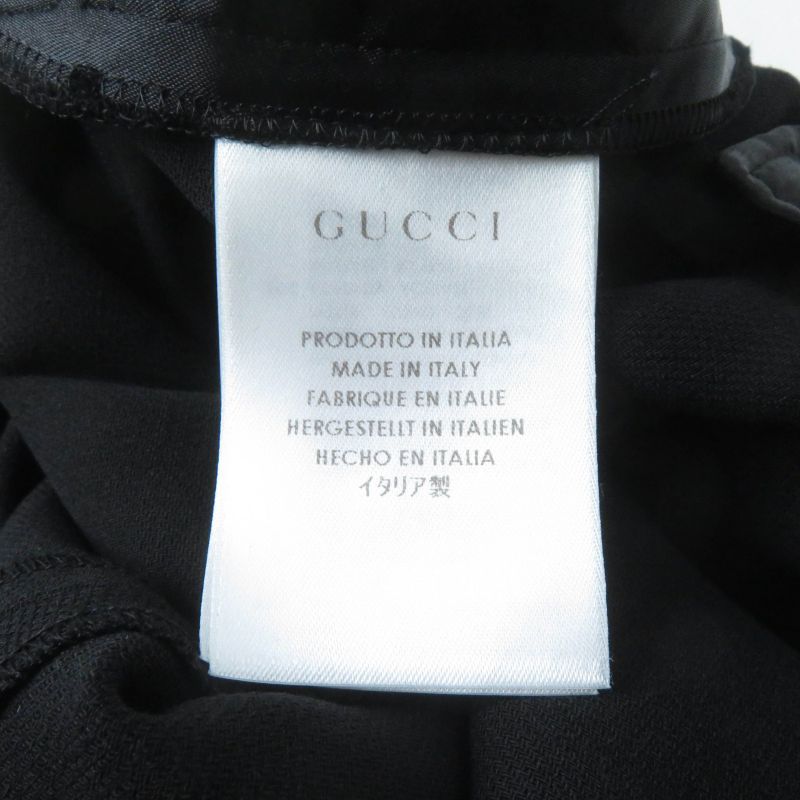 Gucci 292855 Center Press Flared Pants With Interlocking Ghardware Black 38
