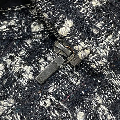 Chanel Tweed Jacket 36 Black Ladies