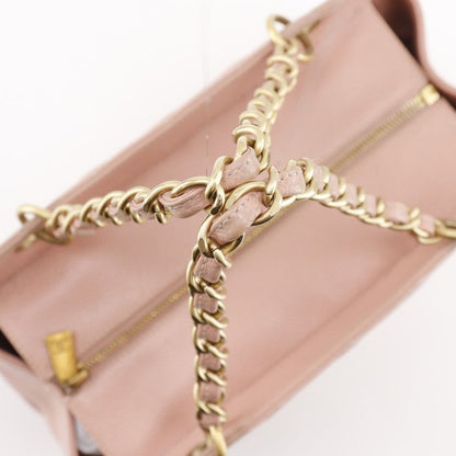 Chanel Matelasse Coco Mark Chain Tote A15688 Caviar Skin Pink Ladies Tote Bag