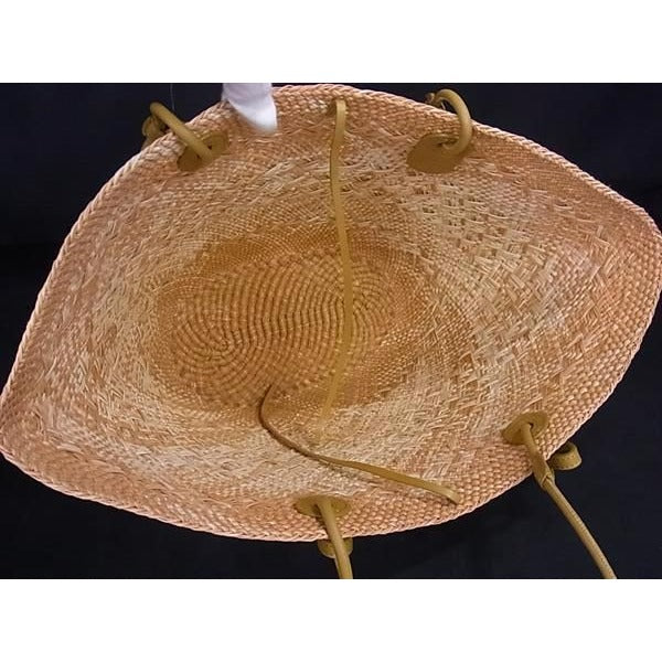 Loewe Anagram Straw Leather Basket Bag Handbag Tote Women Beige Ft0538 — view 8