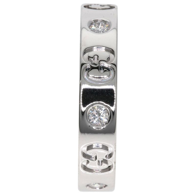 Gucci Icon 6P Diamond #13 Ring 18K White Gold Ladies